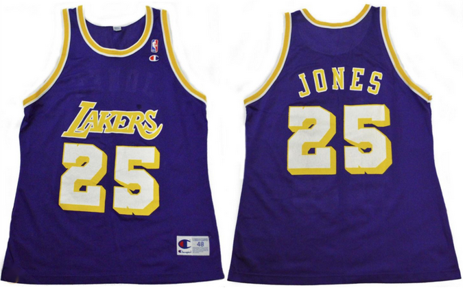 Men's Purple Los Angeles Lakers #25 Eddie Jones Stitched Jersey